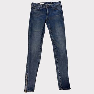 Women’s AG Adriano Goldschmied Skinny Ankle Zip Jeans - Size 26R